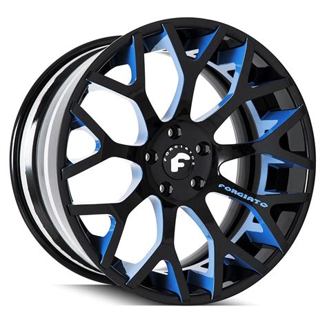 Forgiato 20 Exotic Drea Ecl New Black Blue Wheels