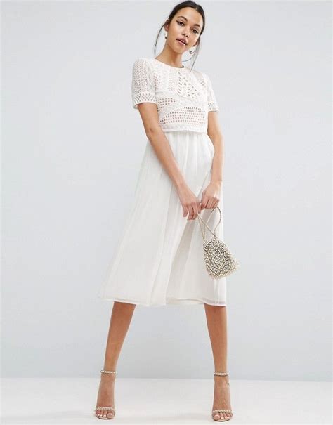 Der hochzeitstag soll der schönste tag im leben werden. ASOS Heavy Applique Crop Top Midi Dress #Promotion | Asos ...