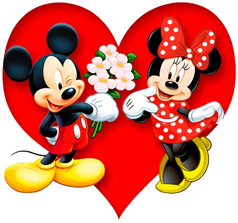 Mickey And Minnie Mouse Valentine Love Happens Here Iron On Transfer 8
