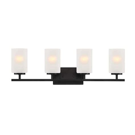 Designers Fountain Carmine 28 In 4 Light Matte Black Modern Vanity