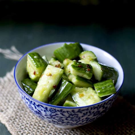 Chinese Smashed Cucumber Salad Recipe Cookshideout