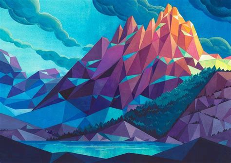 Polygonal Landscape Paintings By Laura Bifano Daily Design
