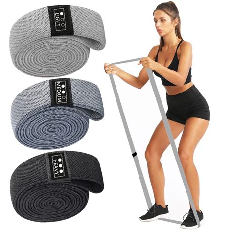 Cm X Cm Fabric Long Resistance Loop Bands Fitness Yoga Booty Band Assist Stretching Training