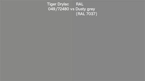 Tiger Drylac 049 72480 Vs RAL Dusty Grey RAL 7037 Side By Side Comparison