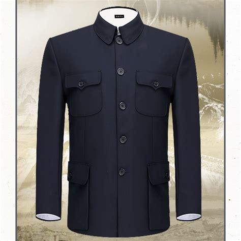 Mao Suit Tops Zhongshan Suit Mens Spring Autumn Clothes Chinese