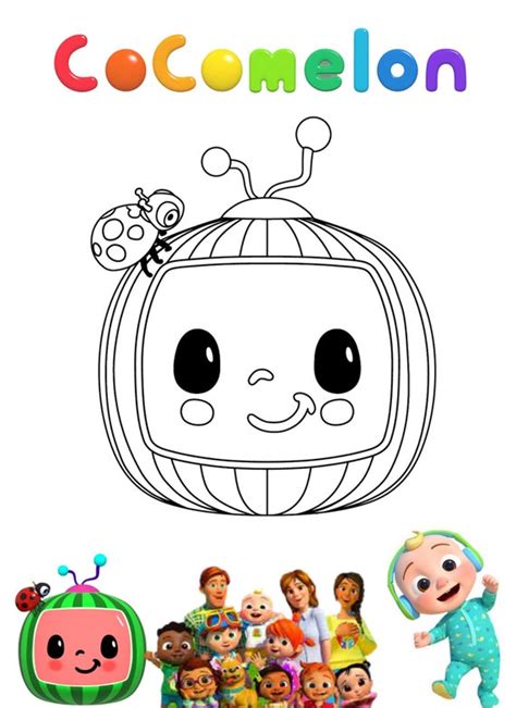 Cocomelon Coloring Page Pin On Cocomelon Coloring Home Images