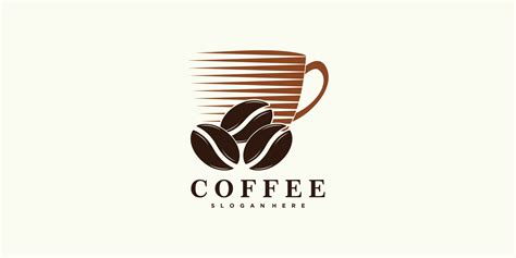 Coffee Logo Design For Coffee Shop Icon With Creative Concept Premium