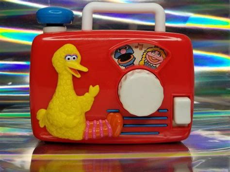 Vintage Sesame Street Music Box Toy Radio 90s Tyco Jim Henson Red Big