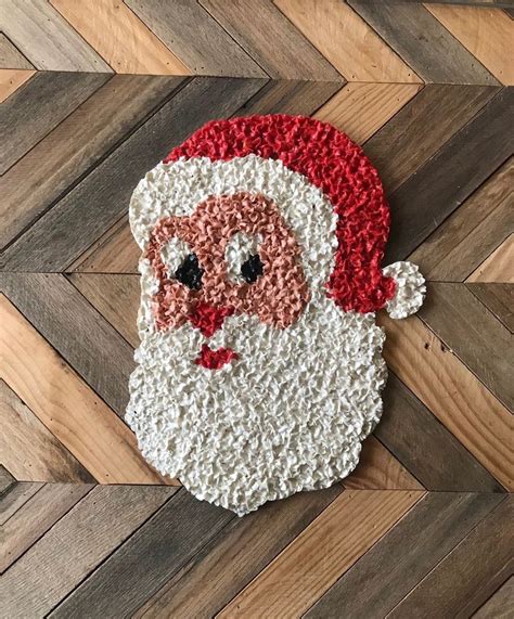 Vintage melted plastic holiday decorations. Vintage melted plastic popcorn wall, vintage door ...