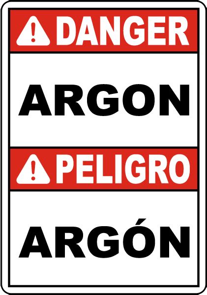 Bilingual Danger Argon Sign Claim Your 10 Discount
