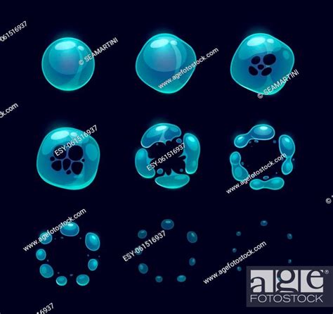 Soap Bubble Burst Effect Animated Sprite Transparent Bubble Explosion