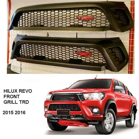 Matte Black Front Grill Grille Trd Style For Toyota Hilux Sr5 M70 M80