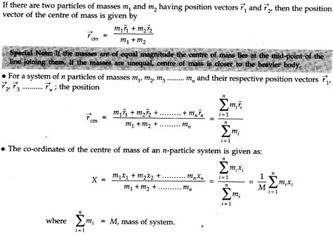 Notes Class 11 Physics Chapter 6 Systems Of Particles And Rotational Motion