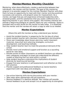 Mentor Mentee Handbook By Brittney Mason Tpt