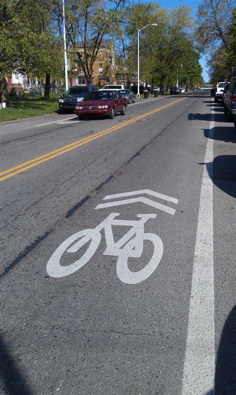 Bike Sharrow In Southwest Detroit Detroit Greenways Coalition