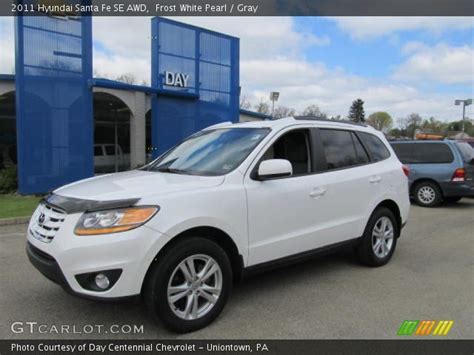 While that was something for hyundai to celebrate, the vehicle itself had lumpy styling, and engines that were heavy and inefficient; Frost White Pearl - 2011 Hyundai Santa Fe SE AWD - Gray ...