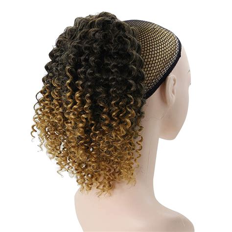 Kinky Curly Drawstring Ponytail Human Hair Afro Kinky Curly Draw