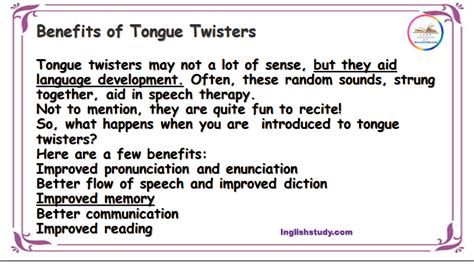 Tongue Twister Meaning And Benefits Learn English With Inglishstudy