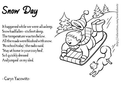 Enjoy Teaching English Winter Poems Part 1