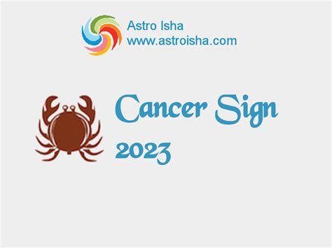 Cancer Sign 2023