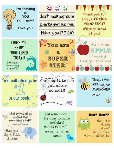 175 Free Printable Lunch Box Notes Theyll Love Diy Candy