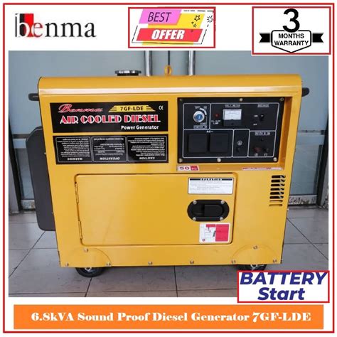 Benma 68kva Sound Proof Diesel Generator 7gf Lde Battery Start 3