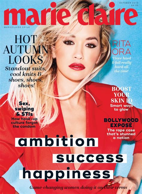 Rita Ora Marie Claire Magazine Uk October 2019 Cover Celebmafia