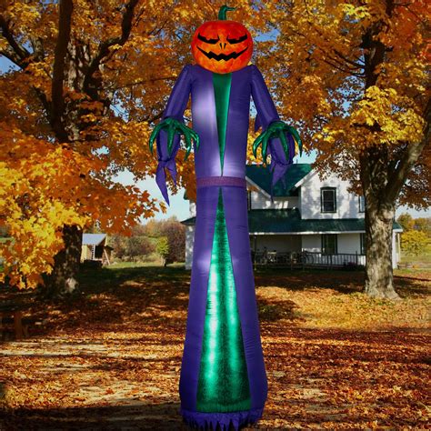 12 Ft Halloween Inflatable Decorations Giant Lighted Reaper Grim Ghost
