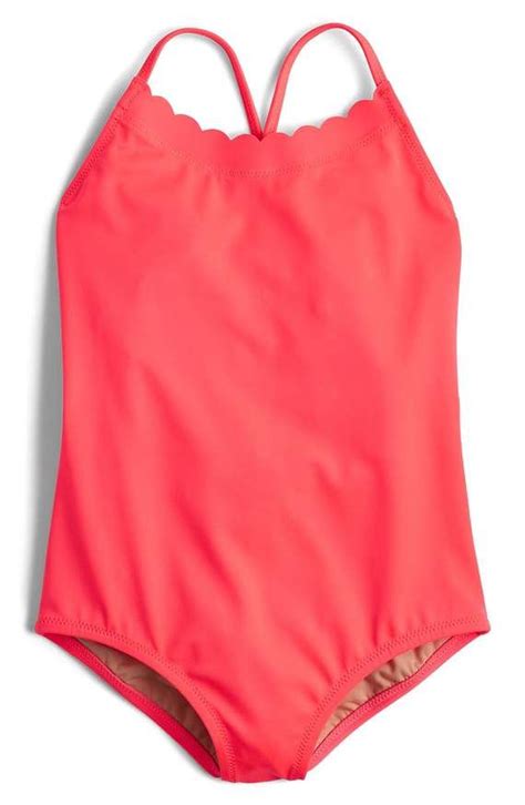 Crewcuts By Jcrew Scalloped One Piece Swimsuit Nordstrom Scalloped One Piece Swimsuit