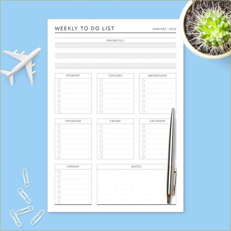 Best To Do List Template Free Resume Gallery