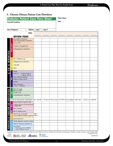 Flow Sheet Chinook Primary Care Network