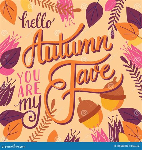 Autumn You Are My Fave Hand Lettering Typography Modern Poster Design