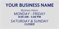 store hours signs templates  high adhesive decals