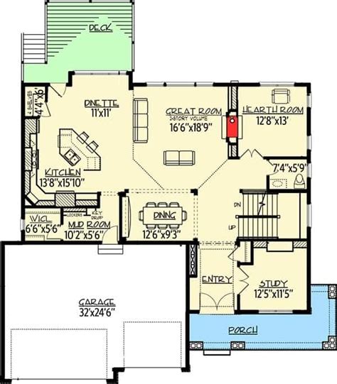 Two Story 5 Bedroom Craftsman Home Floor Plan Home Stratosphere