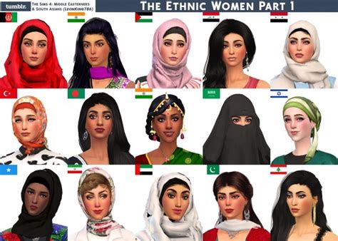 Ethnic Women Part At The Sims Middle Easterners South Asians