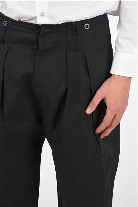Katharine Hamnett Double Pleat Ace Pants With Suspenders Buttons Men