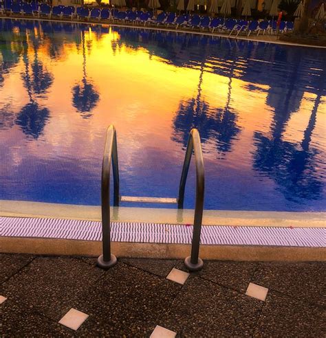 Free Stock Photo Of Poolside Summer Sunset
