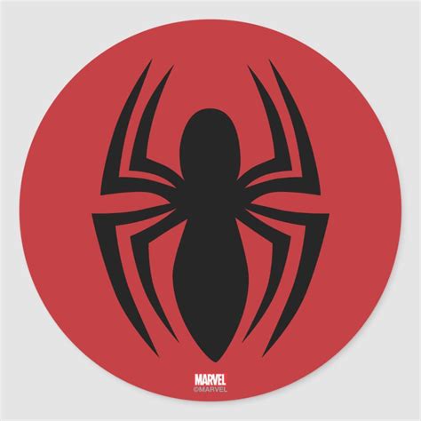 Spider Man Spider Logo Classic Round Sticker Zazzle Logotipos De