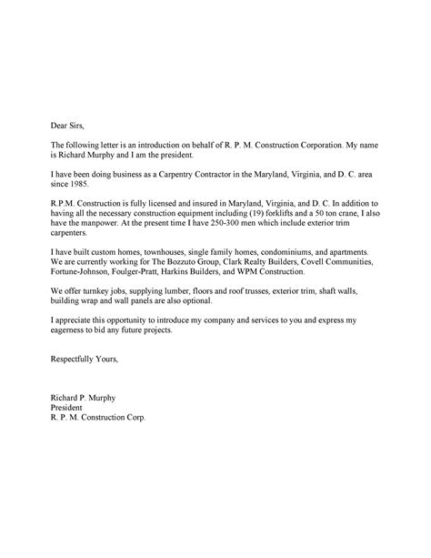 Business Letter Of Introduction Collection Letter Template Collection