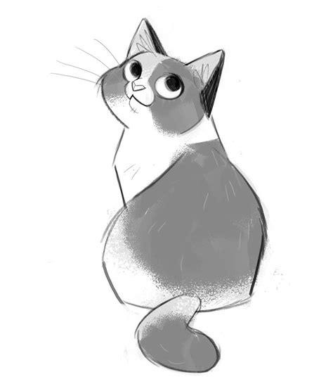 Daily Cat Drawings Cute Cat Drawing Cat Drawing Cat Art