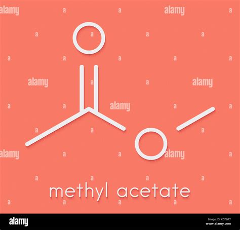 Acetato De Metilo Molécula De Disolvente Fórmula Esquelética Free