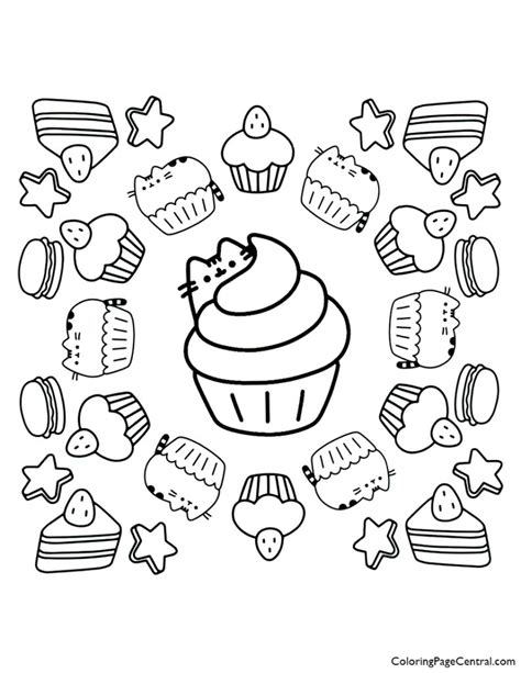 Pusheen Coloring Page 12 Coloring Page Central