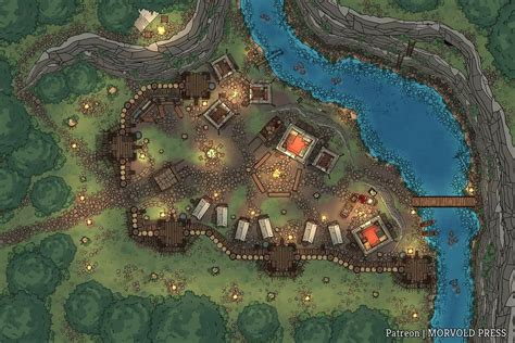 Fishing Village Battlemaps Fantasy Map Dungeon Maps V