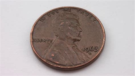 1 Cent Usa 1963 D Lincoln Penny Coin Youtube