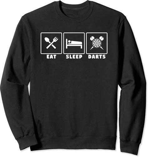 Eat Sleep Darts Darts Player Sweatshirt Uk Sports And Outdoors