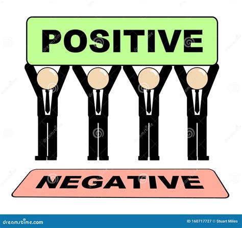 Positive Versus Negative Sign Depicting Reflective State Of Mind 3d