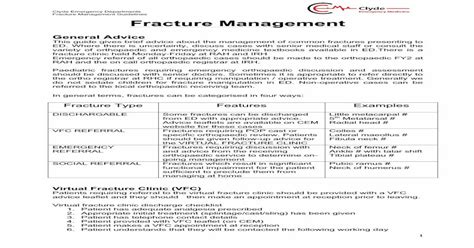 Fracture Management Guidelines Fracture Management · Fracture