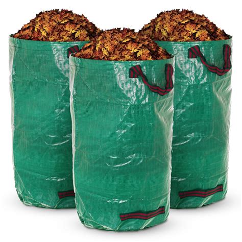 3pc Large Reusable Garden Waste Bag Rubbish Sack Waterproof Heavy Duty