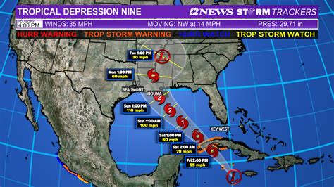 Tropical Depression 9 Forms West Central Caribbean Sea