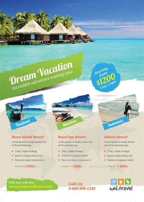 Holiday Travel And Vacation Flyer Travel Poster Design Travel Brochure